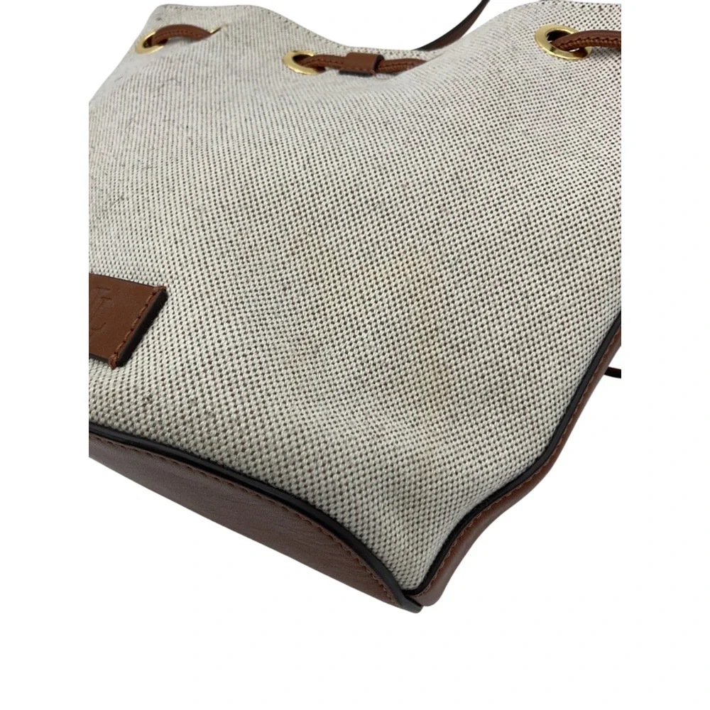 Ralph Lauren Classic Vanilla Lauren Tan Andie Drawstring Bag